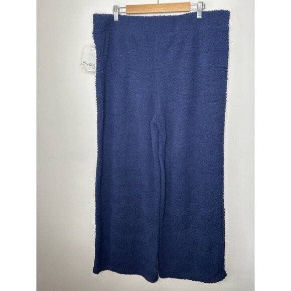 Wonderly Studio Fleece Lounge Pants Pull On Pajama Blue Soft Fuzzy Size 2X NWT - Picture 9 of 11